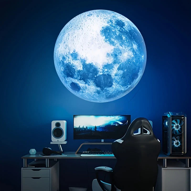 USB Power 3 Color Moon Lamps | 360° Rotatable LED Light